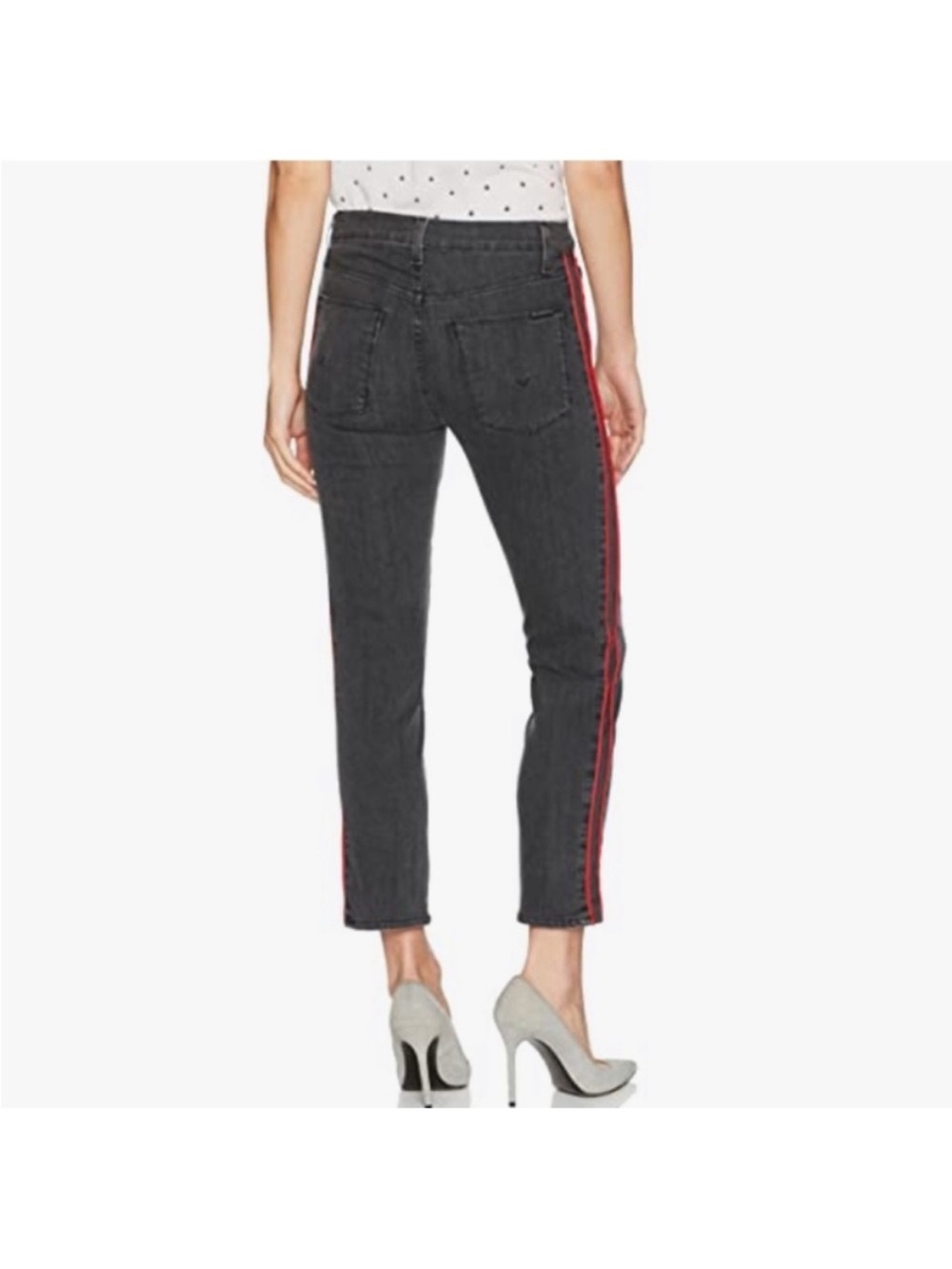NWT Hudson Zoeey High Rise Ankle Straight Tuxedo Stripe Jean
